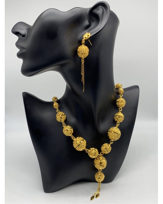 Leena 22K Gold Plated Jewellery Set - Jewellery sets - STYLE 2030