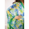 Floral Chiffon Kids Kaftan - Green