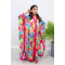 Floral Chiffon Kids Kaftan - Fuchsia