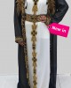 Saadat Black And Gold Moroccan Kaftan