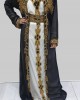 Saadat Black And Gold Moroccan Kaftan