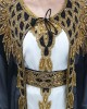 Saadat Black And Gold Moroccan Kaftan