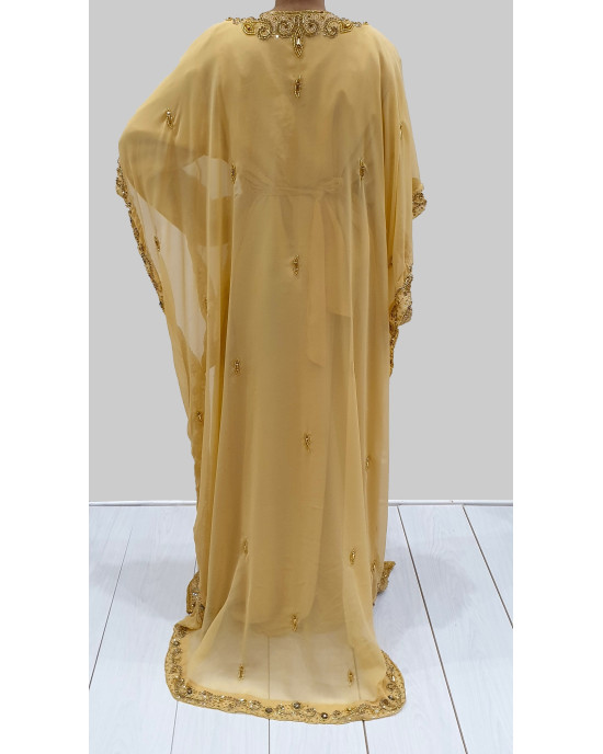 Sabha Gold Cape Moroccan Kaftan