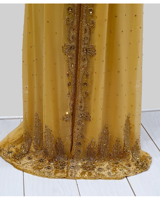 Sabha Gold Cape Moroccan Kaftan