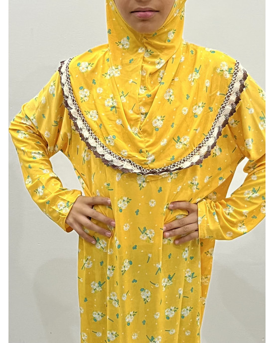 Amani's Little Girl Tuscany Yellow One Piece Slip On Prayer Dress