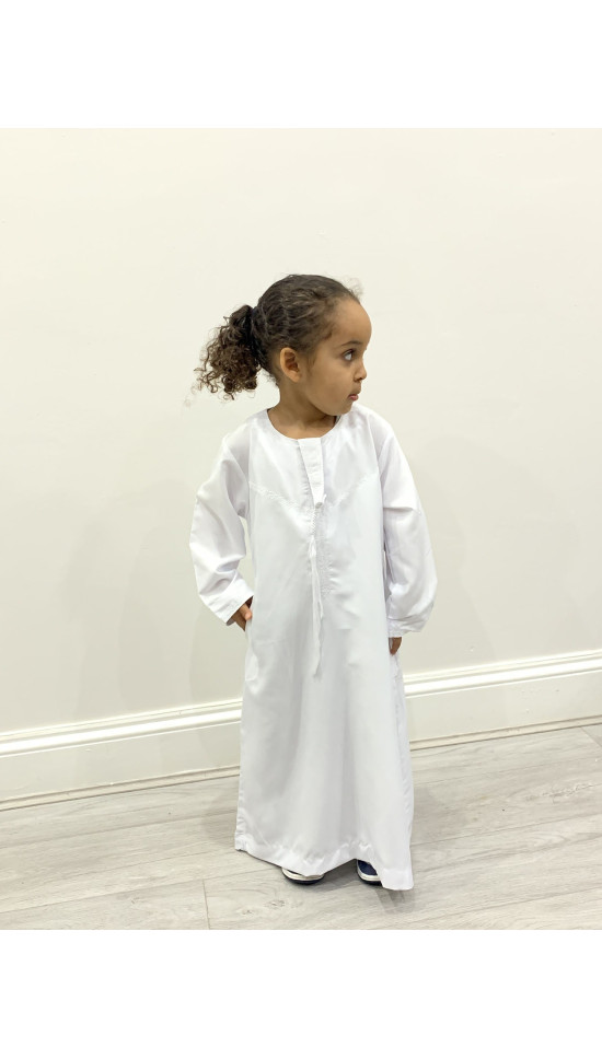 Boys White Emirati Thobe