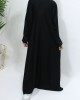 Girls Plain Black Neda Abaya