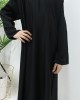 Girls Plain Black Neda Abaya