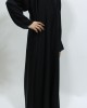 Girls Plain Black Neda Abaya