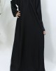 Girls Plain Black Neda Abaya
