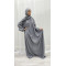 Amani's Plain Cotton Stretch One Piece Islamic Prayer Dress - Grey