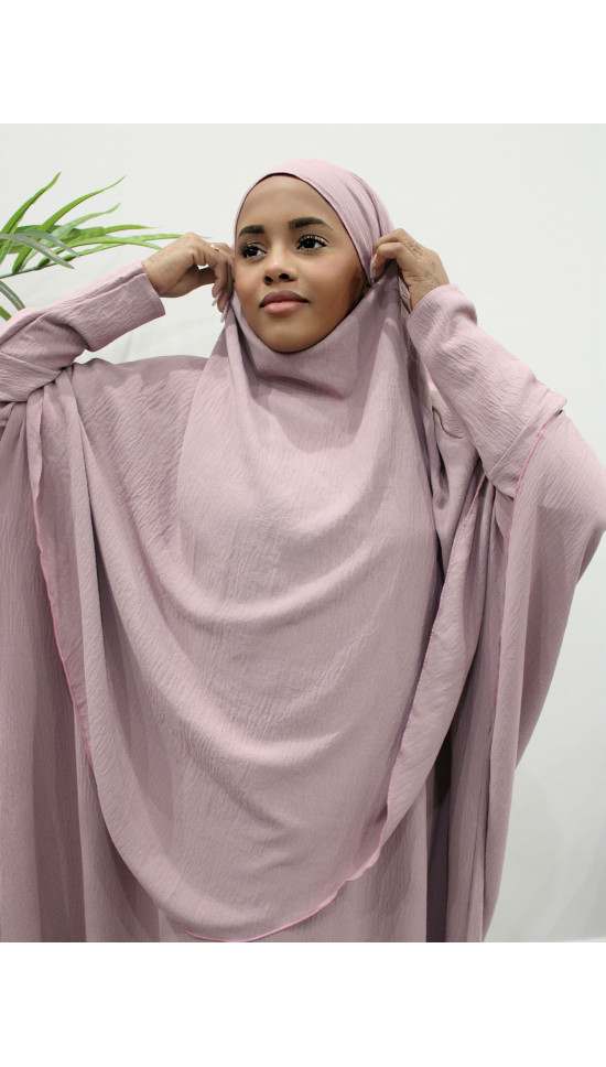 Amani's Abaya And Khimar Set - Cotton Candy