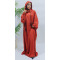 Amani's One Piece Hooded Prayer Abaya - Orange Red