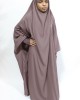 Girls Ruched Cuffs Full jilbab - Desert Taupe