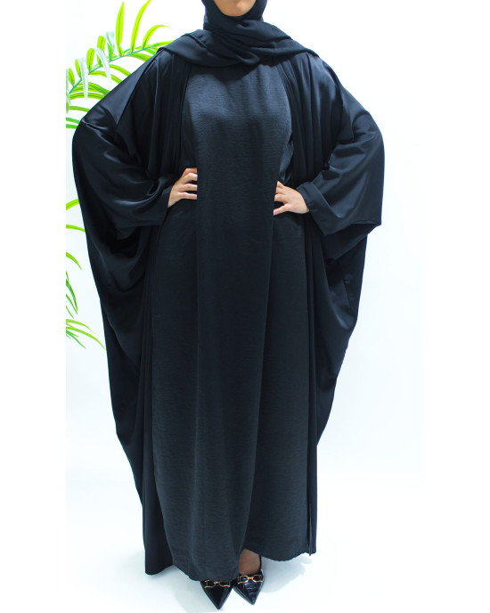 Black Farasha Abaya Set