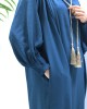 Double Hooded Prayer Abaya With Pockets - Teal