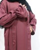 Kids Two Piece Style Open Abaya - Plum