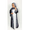 Exclusive Open Abaya With Satin Chiffon Lining - Grey