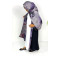 Exclusive Open Abaya With Satin Chiffon Lining - Purple