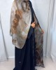 New Open Abaya with Satin Chiffon Lining - Timeless Brown Hues