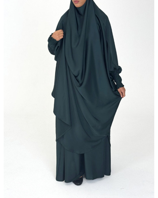 NEW Two Piece Jilbab Set - Dark Green