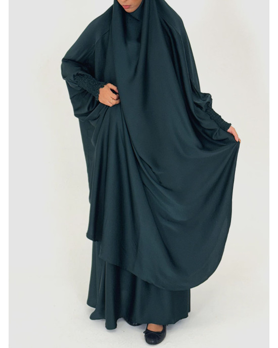 NEW Two Piece Jilbab Set - Dark Green