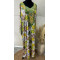 Floral Embroidery Mukhawar - Green And Yellow