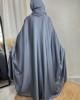New Childrens 3-Piece Cape Abaya Set - Cool Grey