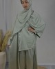 New Childrens 4-Piece Trouser Abaya Set - Sage Green