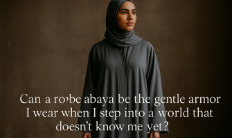 Can a robe abaya be the gentle armor I wear when I step into a world that doesn’t know me yet?