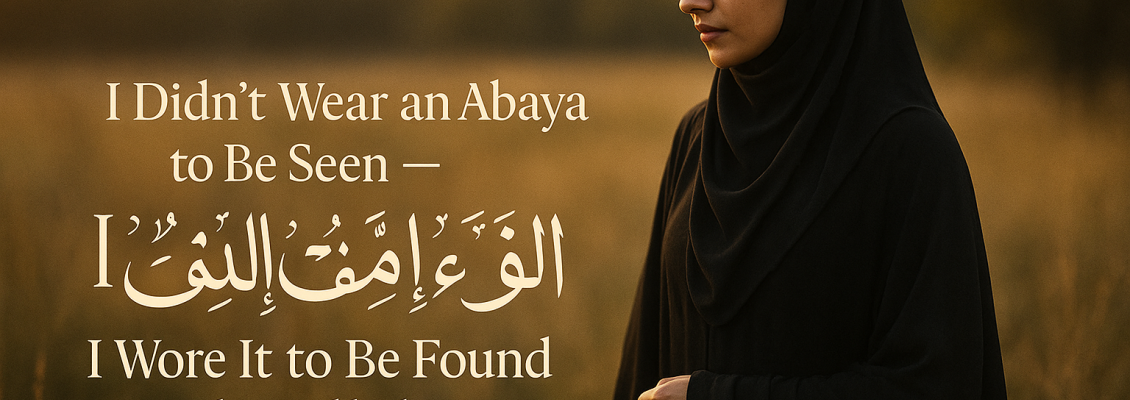I Didn’t Wear an Abaya to Be Seen — I Wore It to Be Found by Allah