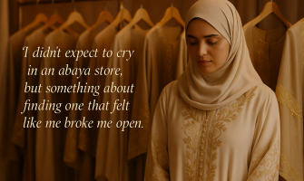 I didn’t expect to cry in an abaya store, but something about finding one that felt like me broke me open