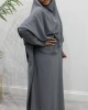 Amani's Abaya And Khimar Set -Grey
