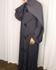 Amani's Anchor Grey Embellished Open Abaya