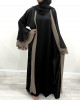 Amani's Black and Mocha Open Style Abaya