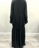 Amani's Black Pleated Open Abaya
