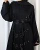 Amani's Handmade Embellished Open Abaya