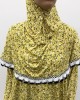 Mustard Printed Jersey Stretch One Piece Floral Prayer Dress - Prayer Dress - PD200