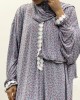 One Piece Pink Floral Prayer Dress With Attached Hijab - Prayer Dress - PD011