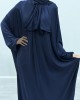 One Piece Lycra Prayer Dress With Attached Hiijab - Navy Blue