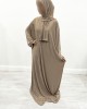 One Piece Lycra Prayer Dress With Attached Hiijab - Sand
