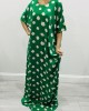 Green Print Cotton Bati Dress