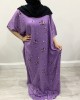 Lavender Floral Print Bati Cotton Maxi Dress - Bati Dresses - BATI017