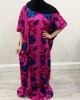 Magenta Floral Print Bati Cotton Maxi Dress - Bati Dresses - BATI021