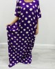 Purple Print Cotton Bati Dress