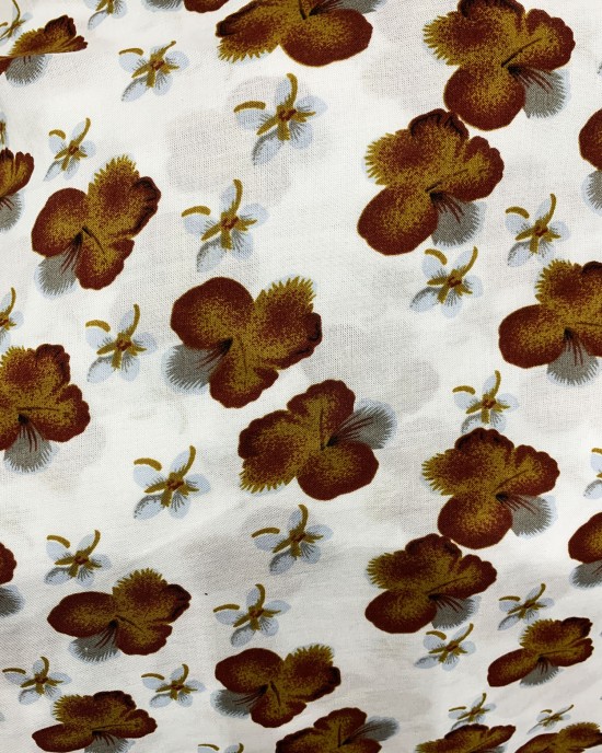 Tawny Floral Print Bati Cotton Maxi Dress - Bati Dresses - BATI022