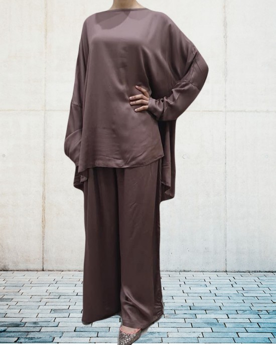 TAUPE TURKISH STYLE TROUSER SET - New Arrivals - TT19