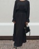 BLACK MAXI DRESS - Long Sleeve Maxi Dresses - DRESS2021