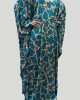 Tara silk satin turquoise kaftan maxi dress - New Arrivals - tara004