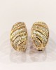 Diamante Huggie Earrings - Gold Plated